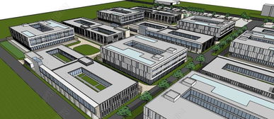 工业产业创意园 建筑规划与SU模型设计